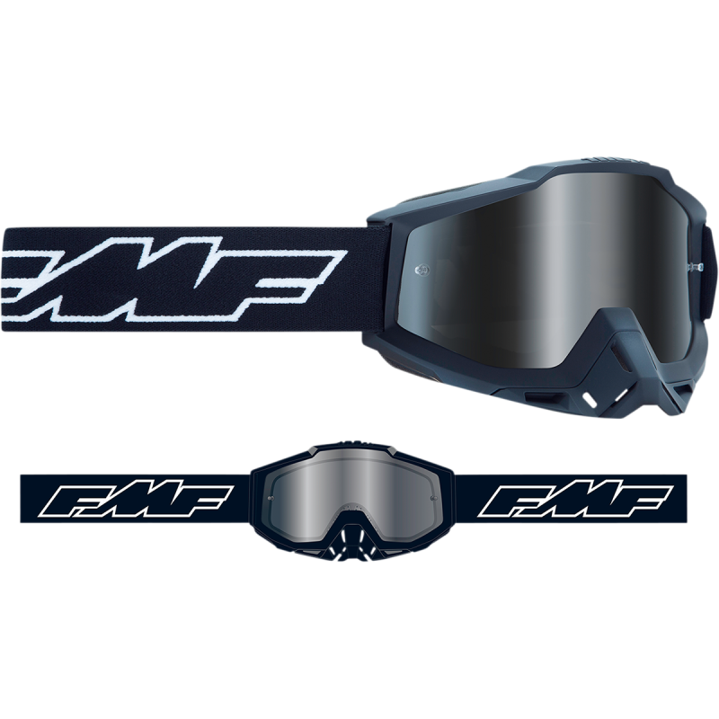 FMF FMF POWERBOMB YOUTH GOGGLE ROCKET BLACK - MIRROR SILVER LENS F-50048-00001