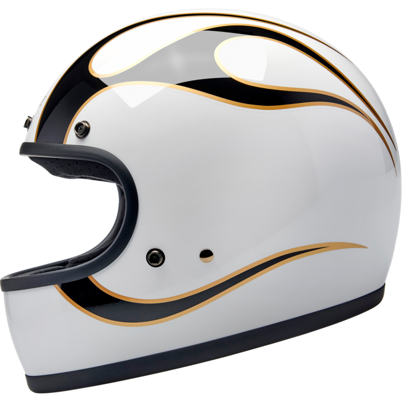 BILTWELL GRINGO WHITE/BLACK FLAME SM 1002-561-502