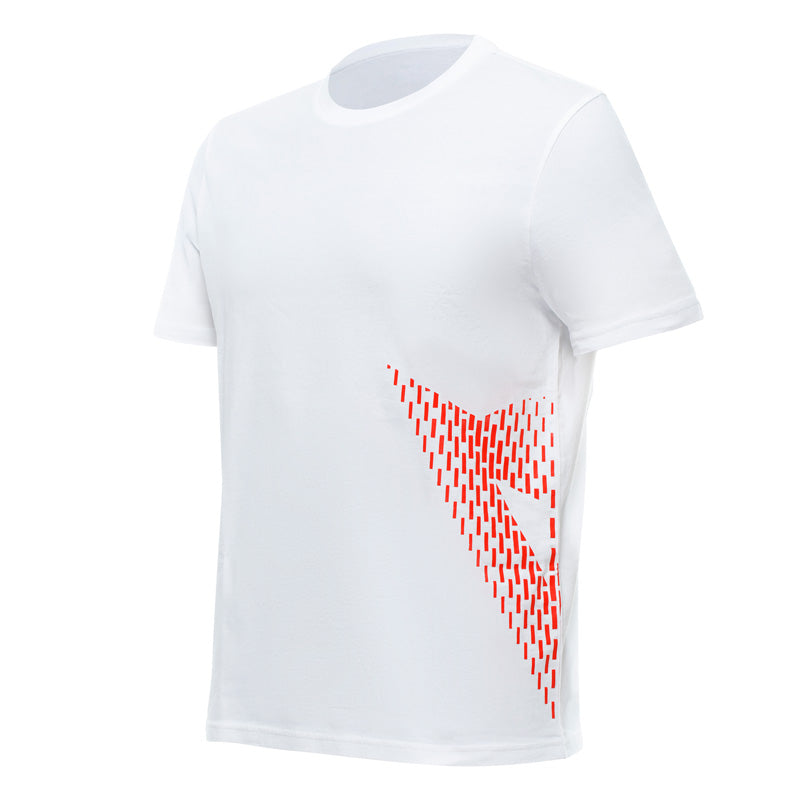 DAINESE DAINESE T-SHIRT BIG LOGO WHT/FLUO-RED 3XL 1896885-654-XXXL