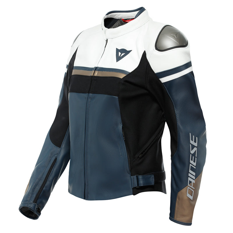 DAINESE RAPIDA LADY LTHR JKT BLK-IRIS/WHT/PLATINUM 2533874-49G-48