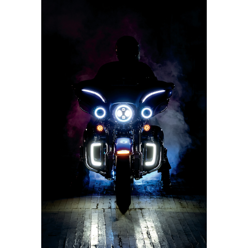 KURYAKYN HEADLIGHT PRISM +7" BLK PN 2478- KUR2478
