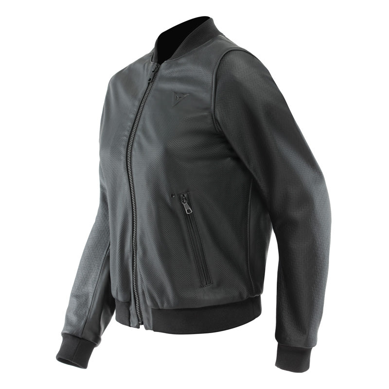 DAINESE ACCENTO LEATHER WOMAN PERF. JACKET BLACK 42 15300022-001-42