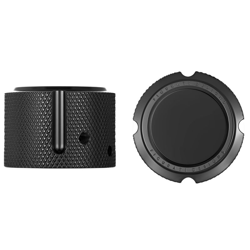 FIGURATI DESIGNS FRONT AXLE NUT COVERS PLAIN IN BLACK FD65-FAC-BLK