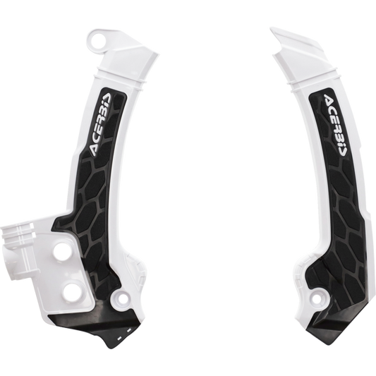 ACERBIS FRAME GUARDS-WHITE/BLACK- X-GRIP FC250-450:23,FX350/450:23, 2979601035