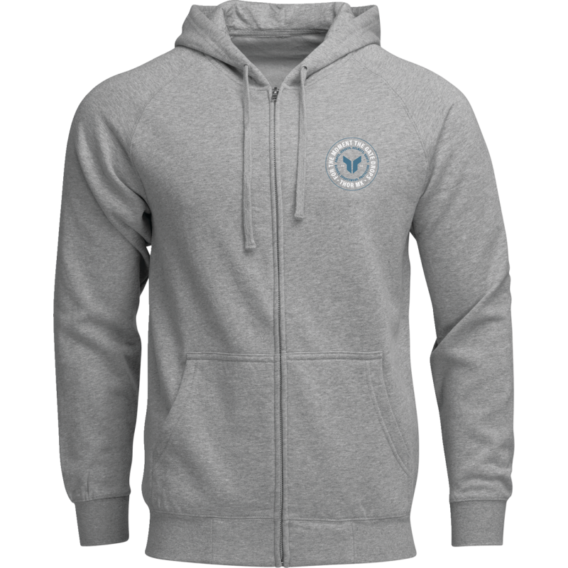 THOR HOODIE ZIP UP BADGE HTR GRAY MD 3050-7024