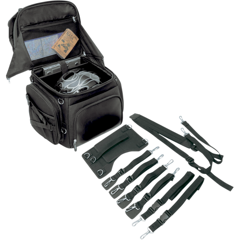 SADDLEMEN BR3400 BACKREST SEAT SISSY BAR BAG 3515-0107