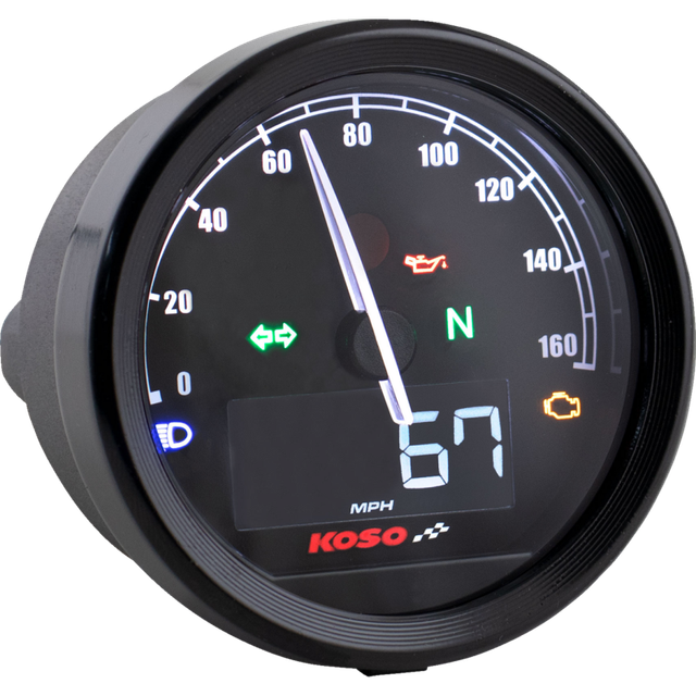 KOSO NORTH AMERICA TNT-05S SPEEDOMETER BLACK BLACK BA085001
