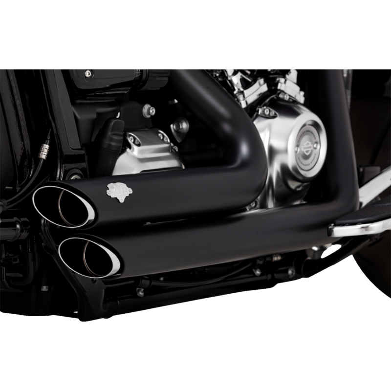 VANCE & HINES 18- FATBOY EXHAUST BLK SS STAGG 47335
