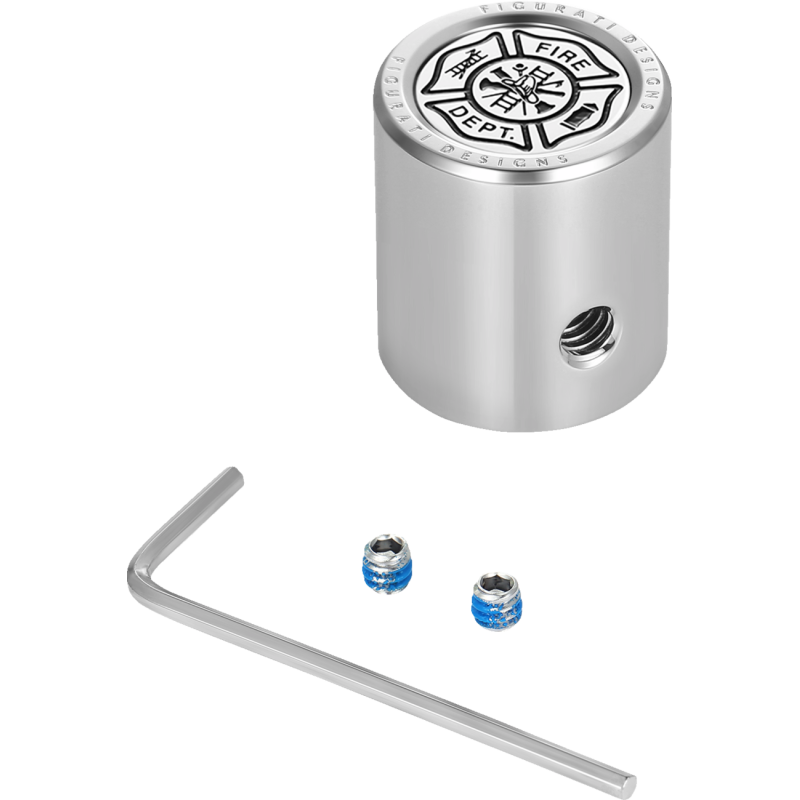 FIGURATI DESIGNS HEEL-TOE SHIFTER COVER SILVER WITH MALTESE CROSS-FIRE FD74-HTSC-SS