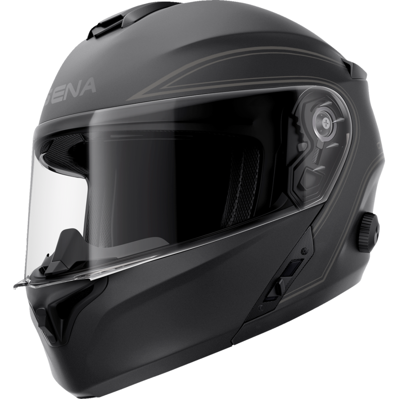 SENA OUTRUSH R BLUETOOTH HELMET FLIP-UP MATT BLACK S SIZE DOT OUTRUSHR-MB00S3