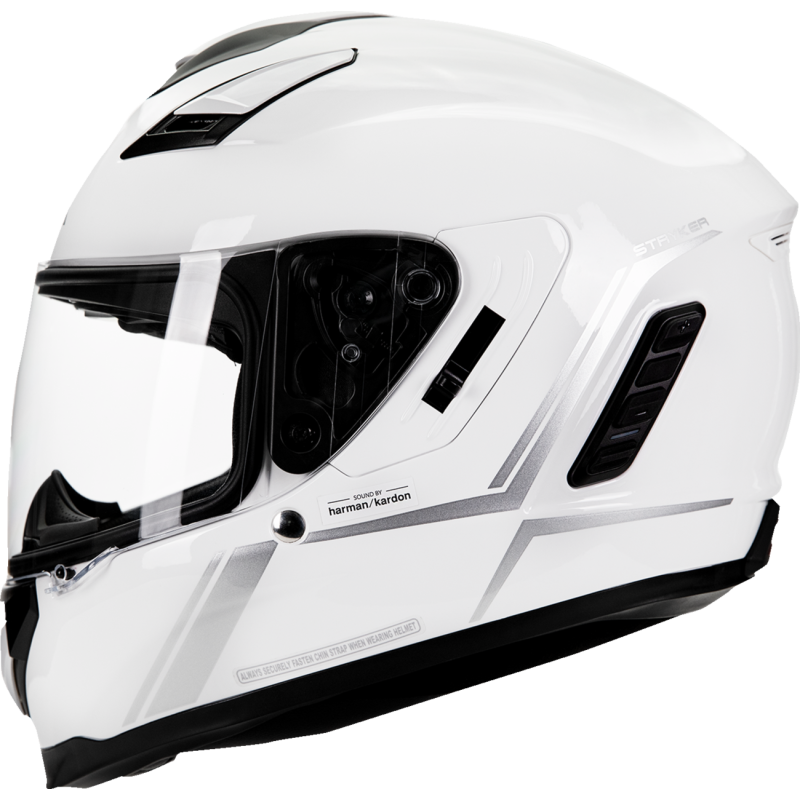 SENA STRYKER SMART HELMET FULL-FACE GLOSSY WHITE S SIZE DOT STRYKER-GW00S1