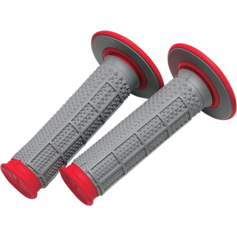 RENTHAL DUAL COMPOUND TAPERED HALF WAFFLE GRIPS RED G163