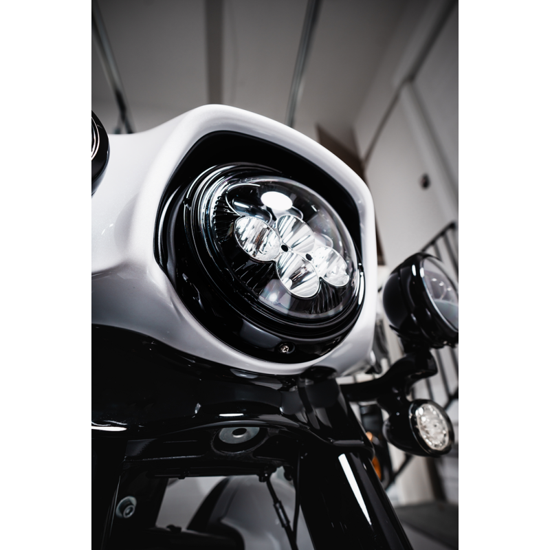 CUSTOM DYNAMICS HEADLIGHT SHARK DEAMON 7" LED COLOR CHANGING SD2-7-14