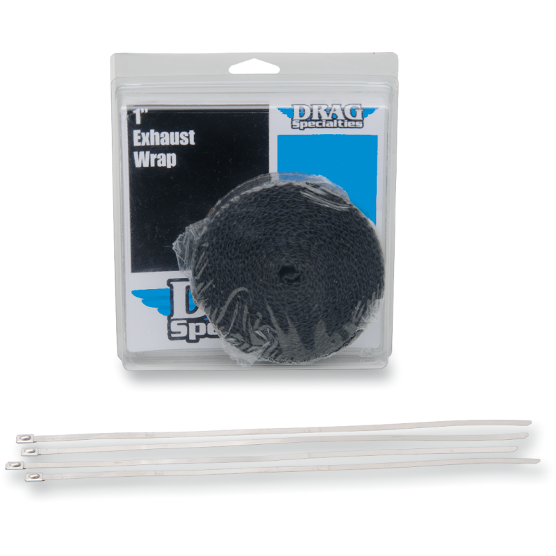 DRAG SPECIALTIES EXHAUST HEAT WRAP KIT 1" BLACK 526-2002