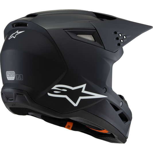 ALPINESTARS HELMET SM3 YTH SOLID MTTE BK M ECE06 8302425-110-YM
