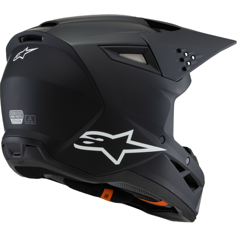 ALPINESTARS HELMET SM3 YOUTH SOLID MATTE BK S ECE06 8302425-110-YS