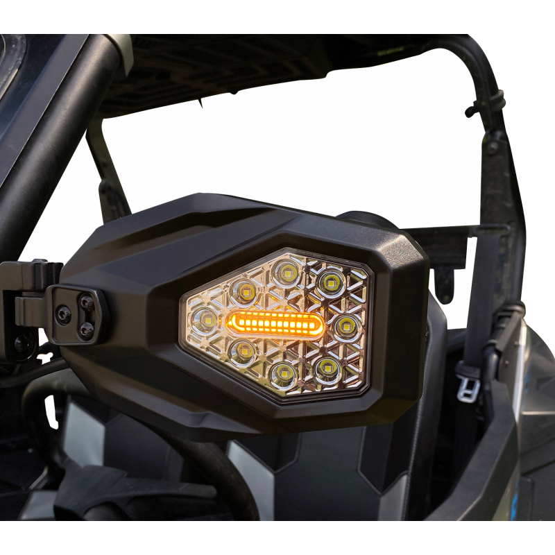 CUSTOM DYNAMICS MIRRORS SXS LED RN/TRN  PR SXS-MIRROR