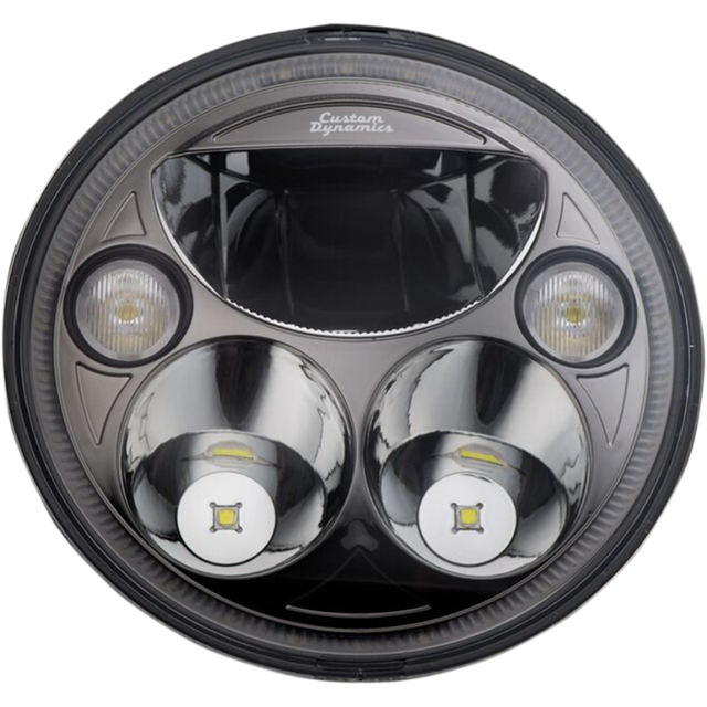 CUSTOM DYNAMICS HEADLIGHT 7" CHIEF BLK CDTB-7-I-B
