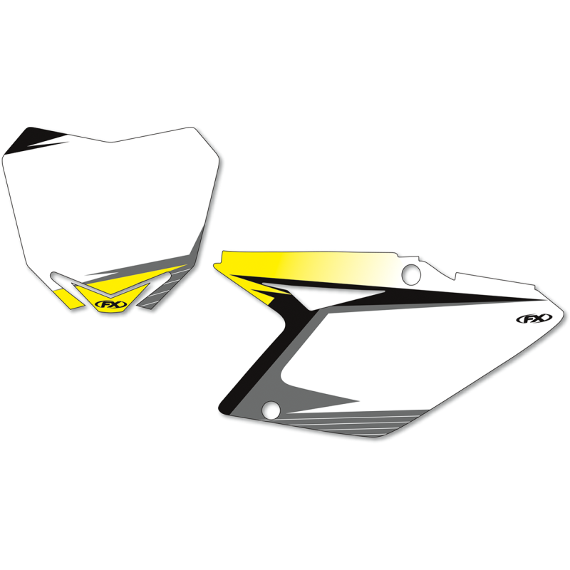 FACTORY EFFEX 10-17 RMZ250 PRE-CUT NUMBER PLATE WHITE 13-64426