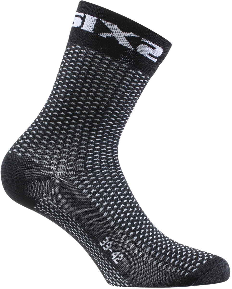 SIXS SHORT SOCKS BLK/CARB 35/38 SHORT LOGO