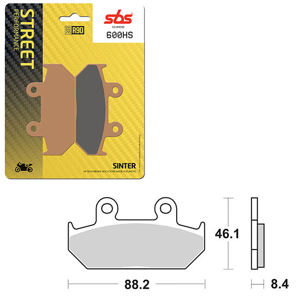 SBS PERFORMANCE HS SINTER BRAKE PAD  6250600100