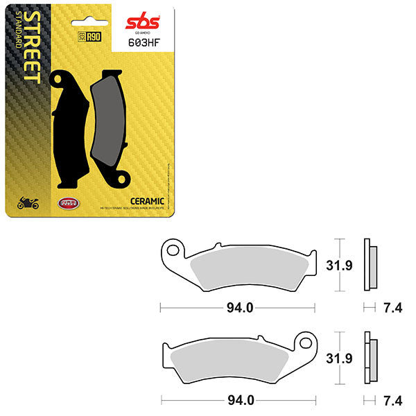 SBS ATV/UTV CERAMIC BRAKE PAD  6190603100