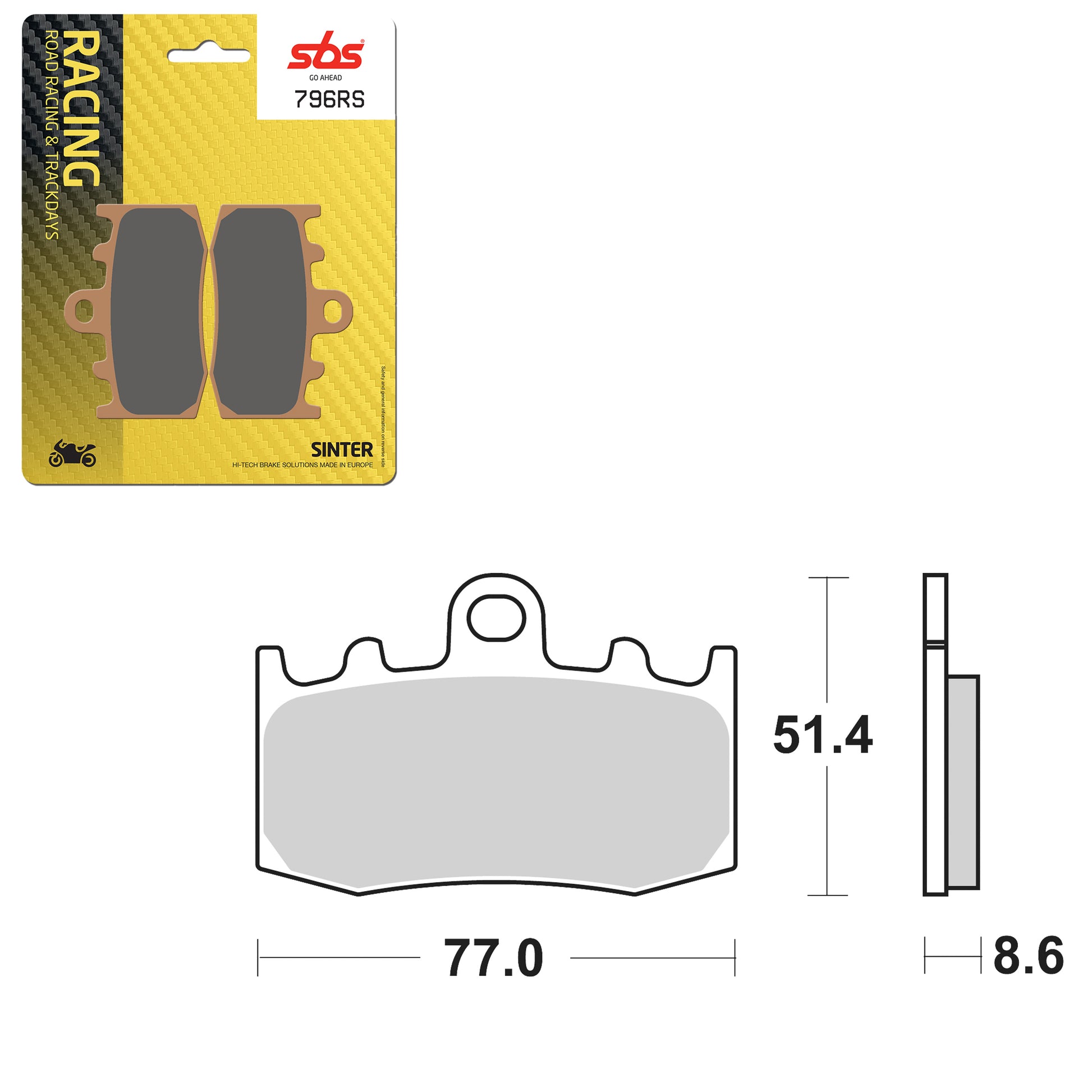 SBS CERAMIC BRAKE PAD  01627796