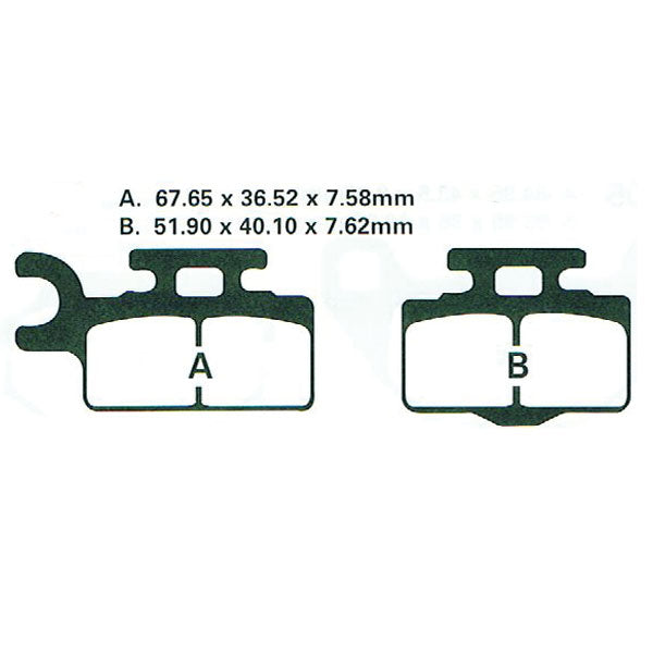 ROCK HARD FULL-METAL BRAKE PAD KAWASAKI/SUZUKI MX-05307F