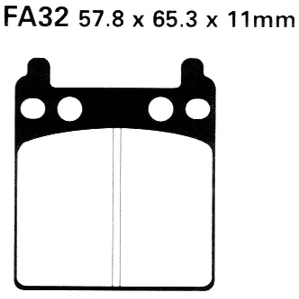 ROCK HARD SEMI-METALLIC BRAKE PAD HONDA MC-05140