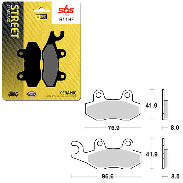 SBS ATV/UTV CERAMIC BRAKE PAD  6190611100
