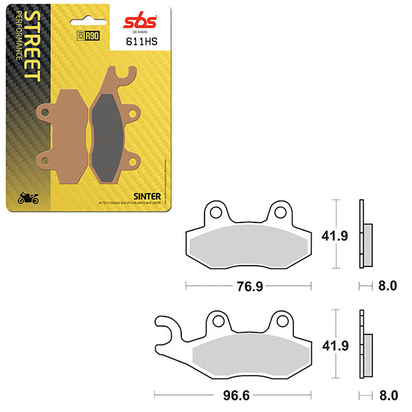 SBS PERFORMANCE HS SINTER BRAKE PAD  6250611100