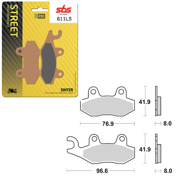 SBS PERFORMANCE LS SINTER BRAKE PAD  6260611100