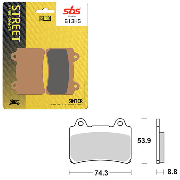 SBS PERFORMANCE HS SINTER BRAKE PAD  6250613100