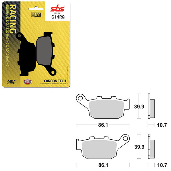 SBS ROAD RACING & TRACKDAYS CARBON TECH BRAKE PAD  6210614100