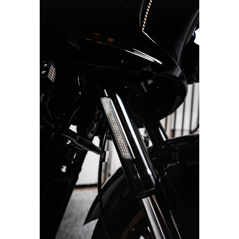 CUSTOM DYNAMICS LIGHT LED FORK REFLECTOR REPLACEMENT SMOKED CD-FORK-LRST-SB