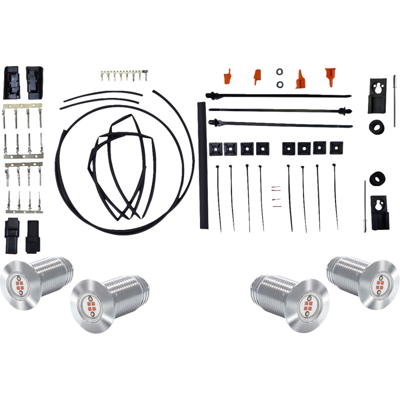 PAUL YAFFE BAGGER NATION LIGHTNING BOLTS KIT - RUN/BRAKE/TURN - SILVER PYO:BB-LB-S