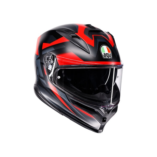AGV HELM K7 GLIMPSE MAT BK/RD XS 2118399017-015-XS