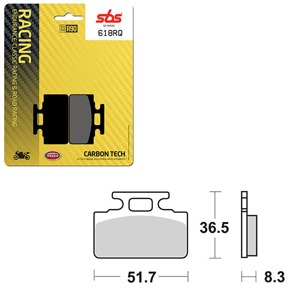 SBS ROAD RACING & TRACKDAYS CARBON TECH BRAKE PAD  6210618100