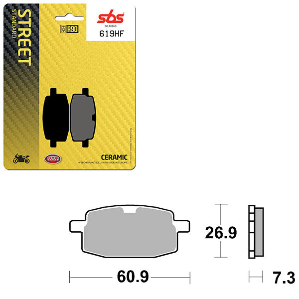SBS ATV/UTV CERAMIC BRAKE PAD  6190619100