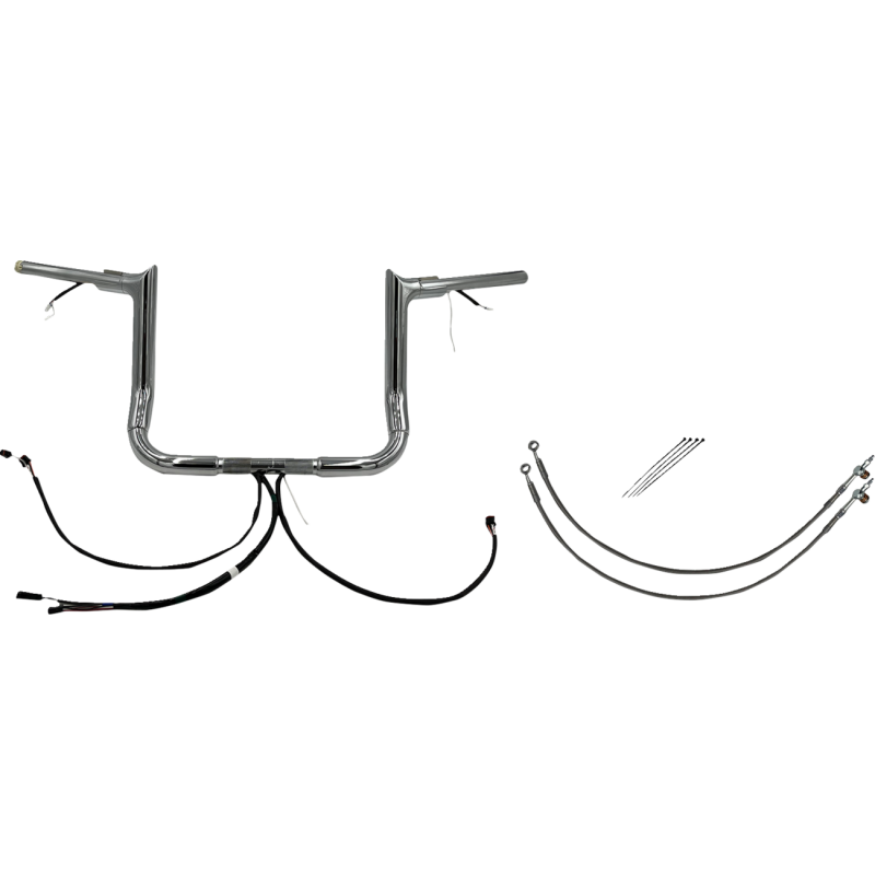FAT BAGGERS INC HANDLEBAR KIT - POINTED TOP - 12" - CHROME 801212