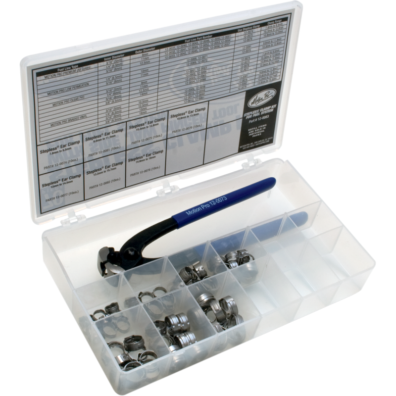 MOTION PRO STEPLESS CLAMP FUEL LINE FIT KIT W/TOOL 12-0083