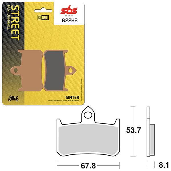 SBS PERFORMANCE HS SINTER BRAKE PAD  6250622100