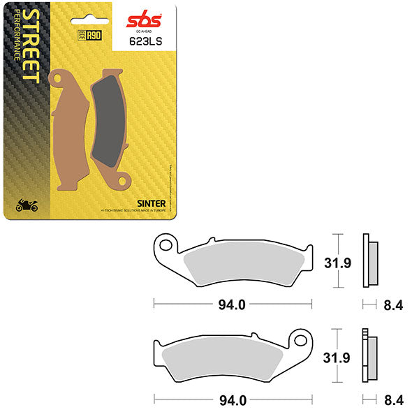 SBS PERFORMANCE LS SINTER BRAKE PAD  6260623100