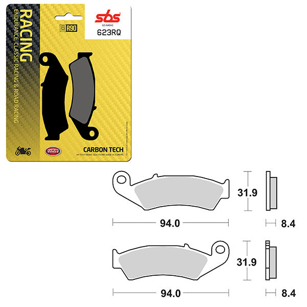 SBS ROAD RACING & TRACKDAYS CARBON TECH BRAKE PAD  6210623100