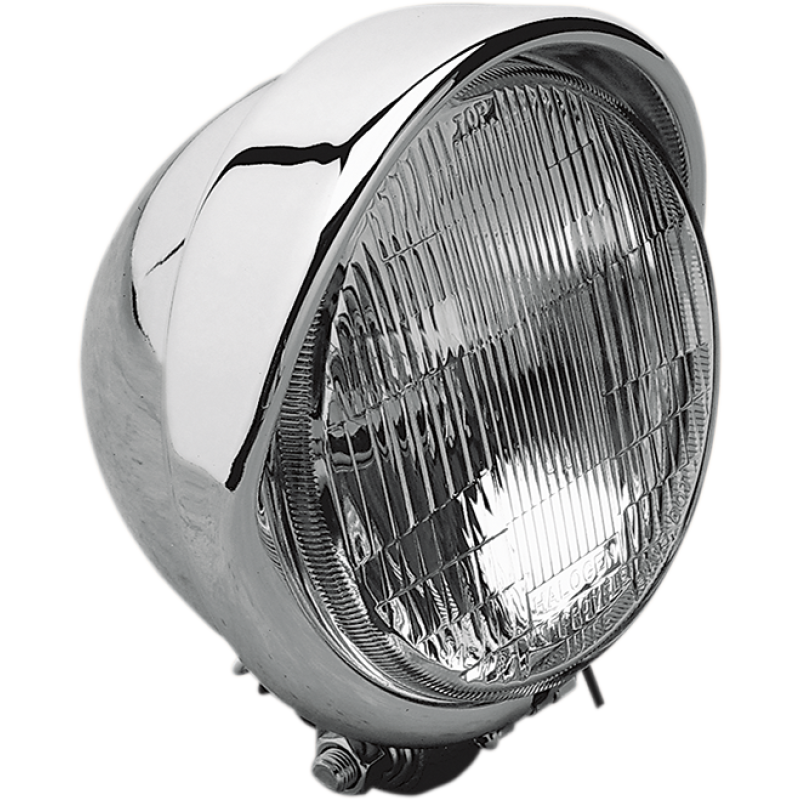 DRAG SPECIALTIES 5-3/4" CHR HEADLIGHT W/VISOR W H4 DS-280095
