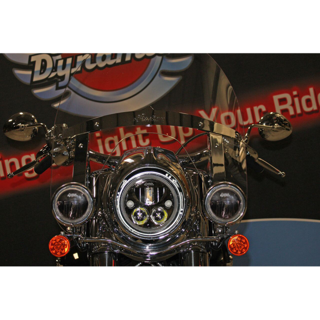 CUSTOM DYNAMICS HEADLIGHT 7" CHIEFTN BLK CDTB-7-IF-B