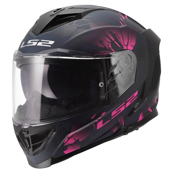 LS2 HELM STORM III BURST MAT BK/PI 2XL LS2 818-8991