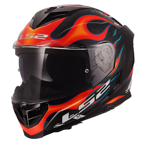 LS2 HELM STORM III FLAMES BK/RD 2XL LS2 818-0602