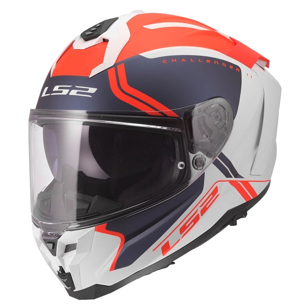 LS2 HELM CHALLENGER II TIT MAT WH/BL/RD 2XL 817-8645