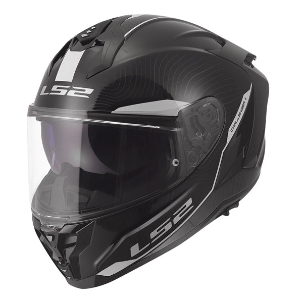 LS2 HELM CHALLENGER II ESSENT BK/WH 2XL 817-0586